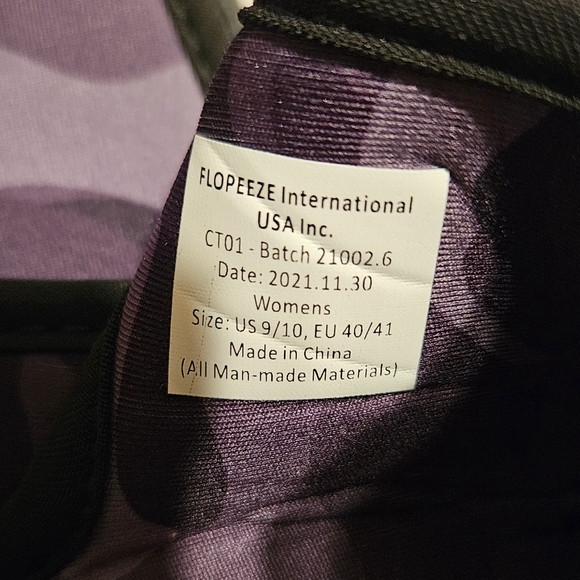 Flopeeze Funwear Gray & Black Camo print reef sandals size 9 - Picture 4 of 4